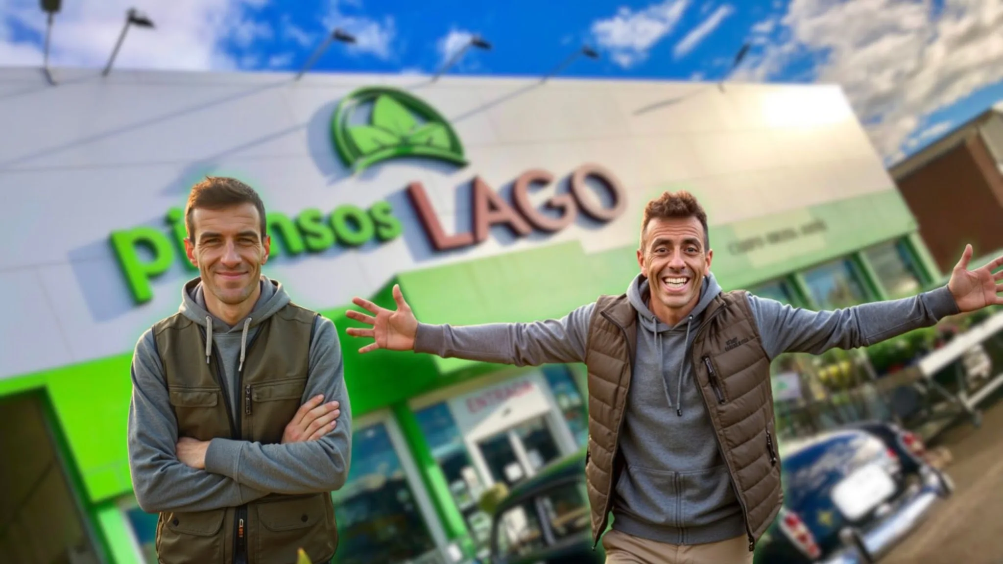 Hugo y Mario delante de la tienda: el equipo detrás de Club enLago
